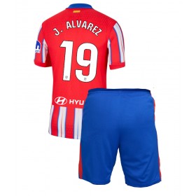 Fotbalové Dres Atletico Madrid Julian Alvarez #19 Dětské Domácí 2024-25 Krátký Rukáv (+ trenýrky)